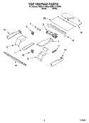 TOP VENTING Diagram and Parts List for KEBC141KBL0  KitchenAid Wall Oven