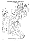 CONTROLS AND REAR PANEL Diagram and Parts List for LA6300XPW2  Whirlpool Washer