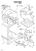 LINER Diagram and Parts List for RT18HDXKQ02  Roper Refrigerator