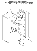 REFRIGERATOR DOOR PARTS Diagram and Parts List for KSRS25CNLK00  KitchenAid Refrigerator