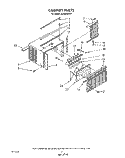 CABINET Diagram and Parts List for ACM052XW1  Whirlpool Air Conditioner