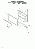 FREEZER DOOR PARTS, OPTIONAL PARTS Diagram and Parts List for W2RXEMMWB00  Whirlpool Refrigerator