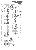 GEARCASE PARTS, OPTIONAL PARTS (NOT INCLUDED) Diagram and Parts List for 3XWTW5705SW0  Whirlpool Washer