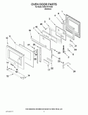 OVEN DOOR PARTS Diagram and Parts List for KDRU707VSS03  KitchenAid Range