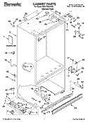 CABINET PARTS Diagram and Parts List for KBULT3661A02  KitchenAid Refrigerator