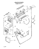 ICEMAKER Diagram and Parts List for 4KSRF36DTX1  KitchenAid Refrigerator