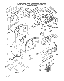 AIRFLOW AND CONTROL Diagram and Parts List for ACE184XA0  Whirlpool Air Conditioner
