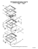 REFRIGERATOR SHELF PARTS Diagram and Parts List for ED5VHEXVB07  Whirlpool Refrigerator