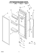 REFRIGERATOR DOOR Diagram and Parts List for KSRG27FKWH02  KitchenAid Refrigerator