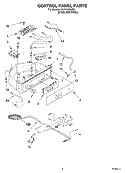 CONTROL PANEL PARTS Diagram and Parts List for KUIA18NNJS3  KitchenAid Ice Maker