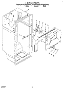 LINER Diagram and Parts List for 8ET18NKXAG02  Whirlpool Refrigerator