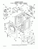 CABINET PARTS Diagram and Parts List for YWED94HEXR0  Whirlpool Dryer
