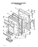 REFRIGERATOR DOOR Diagram and Parts List for ET18RKXZW00  Whirlpool Refrigerator