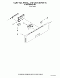 CONTROL PANEL AND LATCH PARTS Diagram and Parts List for KUDS30FXPA4  KitchenAid Dishwasher