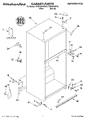 CABINET, LITERATURE Diagram and Parts List for KTRP22KKBT00  KitchenAid Refrigerator