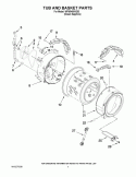 TUB AND BASKET PARTS Diagram and Parts List for WFW9400VE03  Whirlpool Washer