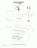 VENTILATION PARTS Diagram and Parts List for KICU565WSS0  KitchenAid Range Hood