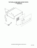 TOP GRILLE AND UNIT COVER PARTS Diagram and Parts List for KSSO36FTX03  KitchenAid Refrigerator