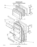 DOOR , LIT/OPTIONAL Diagram and Parts List for ET12LKLWN00  Whirlpool Refrigerator