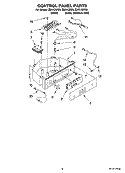 CONTROL PANEL PARTS Diagram and Parts List for ZDIS15CSSN  General Electric Ice Maker