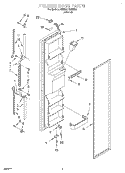 FREEZER DOOR Diagram and Parts List for 4YED22PWDN02  Whirlpool Refrigerator