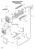 ICEMAKER PARTS Diagram and Parts List for KBFO42FSX00  KitchenAid Refrigerator
