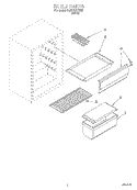 SHELF Diagram and Parts List for EL05CCXDW00  Whirlpool Refrigerator
