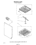 DISH RACK Diagram and Parts List for DU3040XP0  Whirlpool Dishwasher