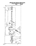 BRAKE AND DRIVE TUBE Diagram and Parts List for KAWE760WWH2  KitchenAid Washer
