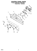 CONTROL PANEL PARTS Diagram and Parts List for KDRP407HBU10  KitchenAid Range
