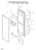REFRIGERATOR DOOR Diagram and Parts List for GD22DFXFB03  Whirlpool Refrigerator