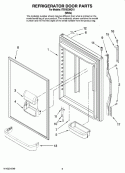 REFRIGERATOR DOOR PARTS Diagram and Parts List for ITB19330Q10  Inglis Refrigerator