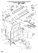 CONTROLS AND REAR PANEL Diagram and Parts List for LSR8244BW2  Whirlpool Washer