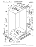 CABINET PARTS Diagram and Parts List for KSSC42QVS03  KitchenAid Refrigerator