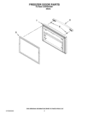 FREEZER DOOR PARTS Diagram and Parts List for GX5FHDXVB07  Whirlpool Refrigerator