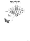 LOWER RACK PARTS, OPTIONAL PARTS (NOT INCLUDED) Diagram and Parts List for IUD8000RQ6  Whirlpool Dishwasher