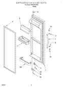 REFRIGERATOR DOOR Diagram and Parts List for TS25AEXHW01  Estate Refrigerator
