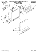 FRAME AND CONSOLE Diagram and Parts List for DU940QWDQ2  Whirlpool Dishwasher