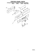 CONTROL PANEL PARTS Diagram and Parts List for GU1500XTLQ2  Whirlpool Dishwasher