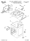 TOP AND CABINET Diagram and Parts List for LCR5232DZ4  Whirlpool Washer