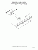 CONTROL PANEL PARTS Diagram and Parts List for KUDS30FXBL0  KitchenAid Dishwasher