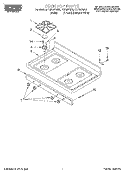 COOKTOP Diagram and Parts List for FGP337GN0  Roper Range