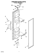 FREEZER DOOR PARTS Diagram and Parts List for RS25AGXNQ02  Roper Refrigerator