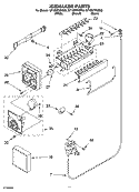 ICEMAKER PARTS Diagram and Parts List for GT1SHTXMT03  Whirlpool Refrigerator