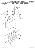 DOOR AND PANEL PARTS Diagram and Parts List for GU2600XTPB3  Whirlpool Dishwasher