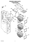 FREEZER LINER PARTS Diagram and Parts List for KSRW25CTMK00  KitchenAid Refrigerator