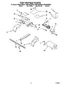 TOP VENTING PARTS, OPTIONAL PARTS Diagram and Parts List for KESA907PBB01  KitchenAid Range
