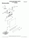 DOOR AND PANEL PARTS Diagram and Parts List for KUDS30FXPA2  KitchenAid Dishwasher