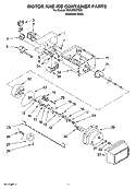 MOTOR AND ICE CONTAINER PARTS Diagram and Parts List for ED2JHEXTS00  Whirlpool Refrigerator