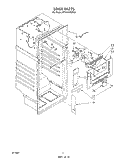 LINER Diagram and Parts List for ET14AKXSW04  Whirlpool Refrigerator